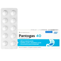 Thuốc Pantogas 40 DHG điều trị viêm thực quản trào ngược (2 vỉ x 10 viên) 1