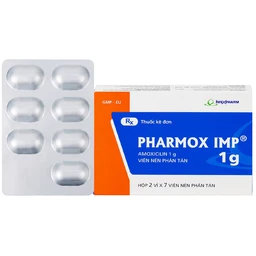 Thuốc Pharmox IMP 1g Imexpharm điều trị nhiễm khuẩn (2 vỉ x 7 viên) 1