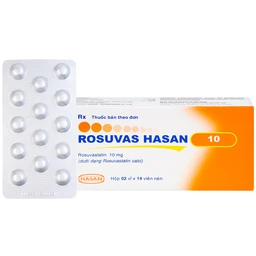 Thuốc Rosuvas Hasan 10 điều trị tăng cholesterol máu (2 vỉ x 14 viên) 1