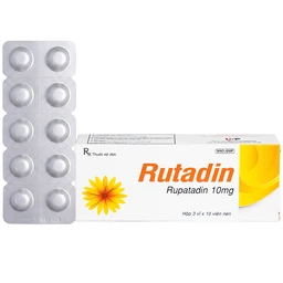 Thuốc Rutadin 10mg pharma usa điều trị triệu chứng của viêm mũi dị ứng và nổi mề đay (3 vỉ x 10 viên) 1