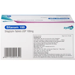 Thuốc Sitanam 100mg Zydus điều trị đái tháo đường típ 2 (10 vỉ x 10 viên) 3