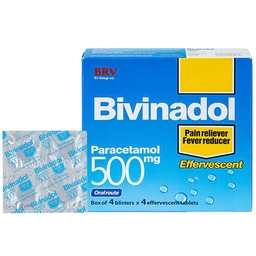 Thuốc sủi bọt Bivinadol 500mg BRV giảm đau, hạ sốt (4 vỉ x 4 viên) 1