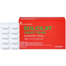 Thuốc Sulcilat 750mg Atabay điều trị các bệnh nhiễm khuẩn (1 vỉ x 10 viên) 1