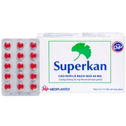 Thuốc Superkan Mediplantex điều trị mất trí nhớ ngắn hạn (2 vỉ x 15 viên)