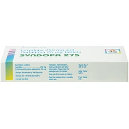 Thuốc Syndopa 275 Sun Pharma điều trị triệu chứng bệnh Parkinson (5 vỉ x 10 viên) 4