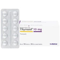 Thuốc Thyrozol 10mg Merck điều trị cường giáp (10 vỉ x 10 viên) 1