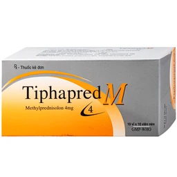 Thuốc Tiphapred M 4mg Tipharco điều trị viêm khớp dạng thấp, lupus ban đỏ, hen phế quản và các bệnh dị ứng nặng (10 vỉ 10 viên) 2