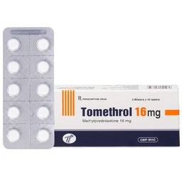 Thuốc Tomethrol 16mg chống viêm, ức chế miễn dịch và chống tế bào tăng sinh ( 3 vỉ x 10 viên) 1