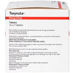 Thuốc Twynsta 80mg/10mg Boehringer điều trị tăng huyết áp vô căn (14 vỉ x 7 viên) 4