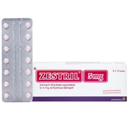 Thuốc Zestril 5mg AstraZeneca điều trị tăng huyết áp, suy tim (2 vỉ x 14 viên) 1
