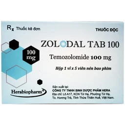 Thuốc Zolodal tab 100mg Herabiopharm điều trị u nguyên bào thần kinh đệm đa dạng (1 vỉ x 5 viên) 1