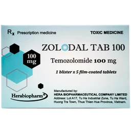 Thuốc Zolodal tab 100mg Herabiopharm điều trị u nguyên bào thần kinh đệm đa dạng (1 vỉ x 5 viên) 2