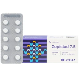 Thuốc Zopistad 7.5 Stella hỗ trợ điều trị ngắn hạn chứng mất ngủ (1 vỉ x 10 viên) 1