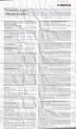 Thuốc Thyrozol 5mg Merck điều trị cường giáp (10 vỉ x 10 viên)