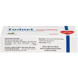 Thuốc Toduet 5mg/20mg điều trị tăng huyết áp kèm rối loạn lipid máu (3 vỉ x 10 viên) 4
