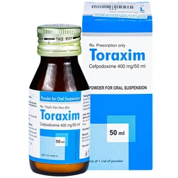Bột pha hỗn dịch uống Toraxim 400mg/50ml Deltapharm điều trị câc chứng nhiễm khuẩn (50ml) 1