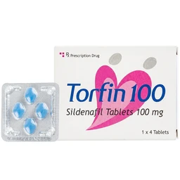 Thuốc Torfin 100mg Bal Pharma điều trị các tình trạng rối loạn cương dương (1 vỉ x 4 viên)