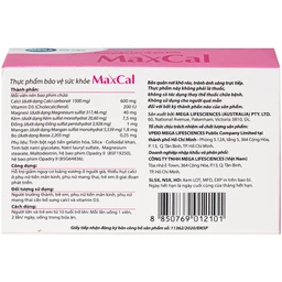 Viên uống hỗ trợ giảm nguy cơ loãng xương Maxcal Mega (3 vỉ x 10 viên) 7
