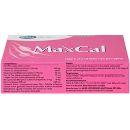 Viên uống hỗ trợ giảm nguy cơ loãng xương Maxcal Mega (3 vỉ x 10 viên) 9