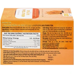 Trà thảo mộc đông trùng hạ thảo túi lọc Datino premium tea (20 túi x 2,5g)