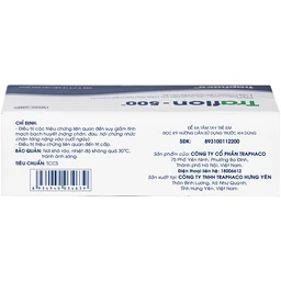 Thuốc Traflon 500mg Traphaco điều trị triệu chứng liên quan đến suy tĩnh mạch, mạch bạch huyết (5 vỉ x 12 viên) 4