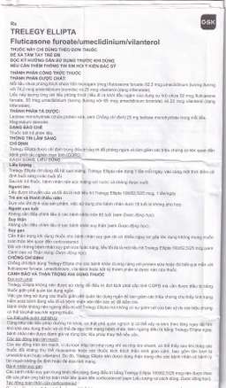 Thuốc bột hít phân liều Trelegy Ellipta GSK điều trị bệnh phổi tắc nghẽn mãn tính (30 liều hít)