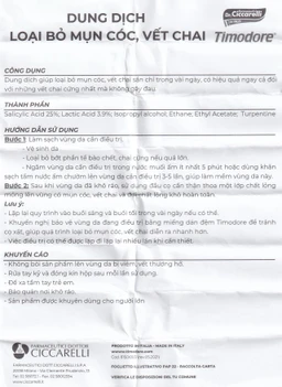 Dung dịch bôi mụn cóc Timodore 12ml hỗ trợ loại bỏ mụn cóc, vết chai sần