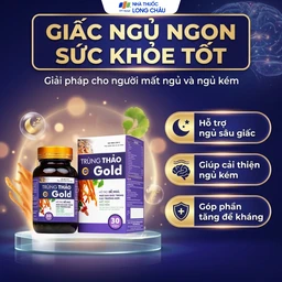 Viên uống hỗ trợ dễ ngủ, ngủ sâu giấc, tăng cường sức khỏe Trùng Thảo Gold (30 viên) 4