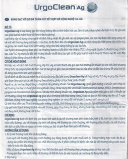 Gạc thấm hút kháng khuẩn chống dính Urgoclean AG 10x10cm (10 miếng)
