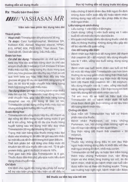 Thuốc Vashasan MR 35 Hasan điều trị đau thắt ngực (3 vỉ x 30 viên)