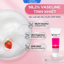 Kem dưỡng ẩm Vaseline Pure OPC hương dâu làm mềm, chống nứt nẻ (10g) 3