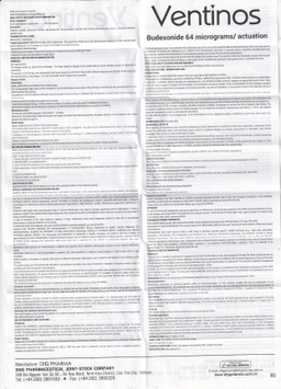 Thuốc Ventinos 64mcg DHG điều trị và phòng ngừa các dấu hiệu và triệu chứng của viêm mũi dị ứng (10ml)