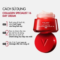 Kem dưỡng ban ngày giảm nếp nhăn và săn chắc da Vichy Liftactiv Collagen Specialist 16 Cream Day 50ml