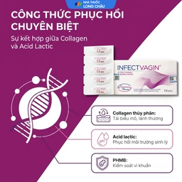 Viên đặt âm đạo Infectvagin hỗ trợ điều trị viêm cổ tử cung, teo niêm mạc âm đạo (2 vỉ x 5 viên) 3