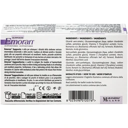 Viên đặt hậu môn Emoran Italy hỗ trợ điều trị trĩ và viêm trực tràng (1 vỉ x 6 viên) 3