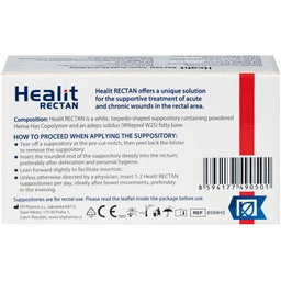Viên đặt hậu môn, trực tràng Healit Rectan (10 viên) giúp thúc đẩy nhanh quá trình lành vết thương 3
