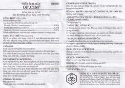 Viên ích mẫu OP.CIM OPC điều hòa kinh nguyệt (2 vỉ x 10 viên)