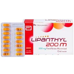 Viên nang cứng Lipanthyl 200mg Abbott bổ sung chế độ ăn kiêng trong điều trị tăng triglyceride (2 vỉ x 15 viên) 1
