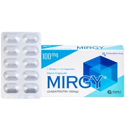 Viên nang cứng Mirgy 100mg Getz điều trị đau thần kinh, động kinh (1 vỉ x 10 viên) 1