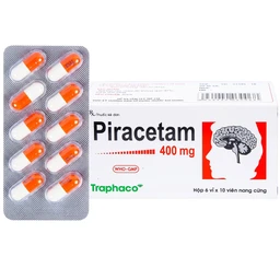 Viên nang cứng Piracetam 400mg Traphaco điều trị triệu chứng chóng mặt, suy giảm trí nhớ (6 vỉ x 10 viên)