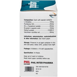 Viên nang mềm Logpatat Phil Inter hỗ trợ điều trị bệnh lý về mắt, cận thị, quáng gà (6 vỉ x 10 viên)