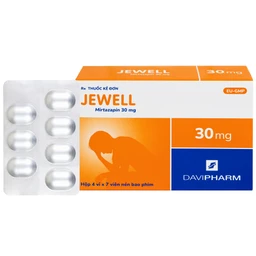 Viên nén Jewell 30mg Davipharm điều trị các đợt trầm cảm nặng (4 vỉ x 7 viên) 1