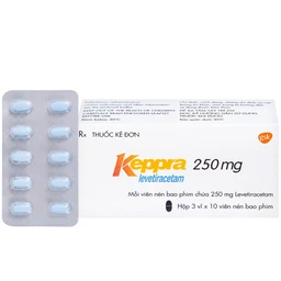 Viên nén Keppra 250mg GSK điều trị các cơn động kinh cục bộ (3 vỉ x 10 viên) 1