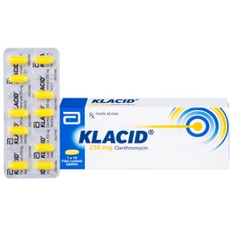 Viên nén Klacid 250mg Abbott điều trị viêm amidan, viêm tai giữa, viêm xoang cấp (1 vỉ x 10 viên) 1
