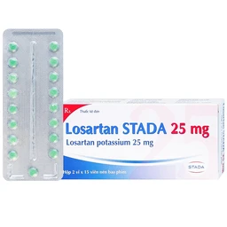 Viên nén Losartan Stada 25mg điều trị tăng huyết áp, giảm nguy cơ đột quỵ (2 vỉ x 15 viên) 1