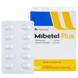 Viên nén Mibetel Plus Hasan điều trị tăng huyết áp vô căn (3 vỉ x 10 viên) 1