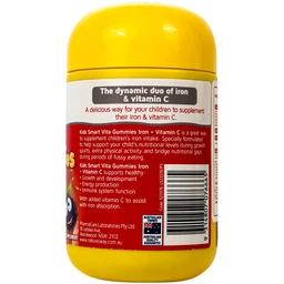 Viên nhai bổ sung sắt và Vitamin C cho bé Nature's Way Kids Smart Vita Gummies Iron + Vitamin C (Hộp 60 viên)