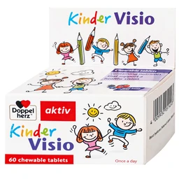 Viên nhai giúp mắt khỏe mạnh và tăng cường thị lực cho bé Doppelherz Aktiv Kinder Visio 60v
