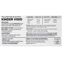 Viên nhai giúp mắt khỏe mạnh và tăng cường thị lực cho bé Doppelherz Aktiv Kinder Visio 60v