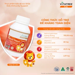 Viên nhai hỗ trợ tăng cường sức đề kháng cho trẻ Vitatree Kids Immunity Support (Hộp 60 viên) 4